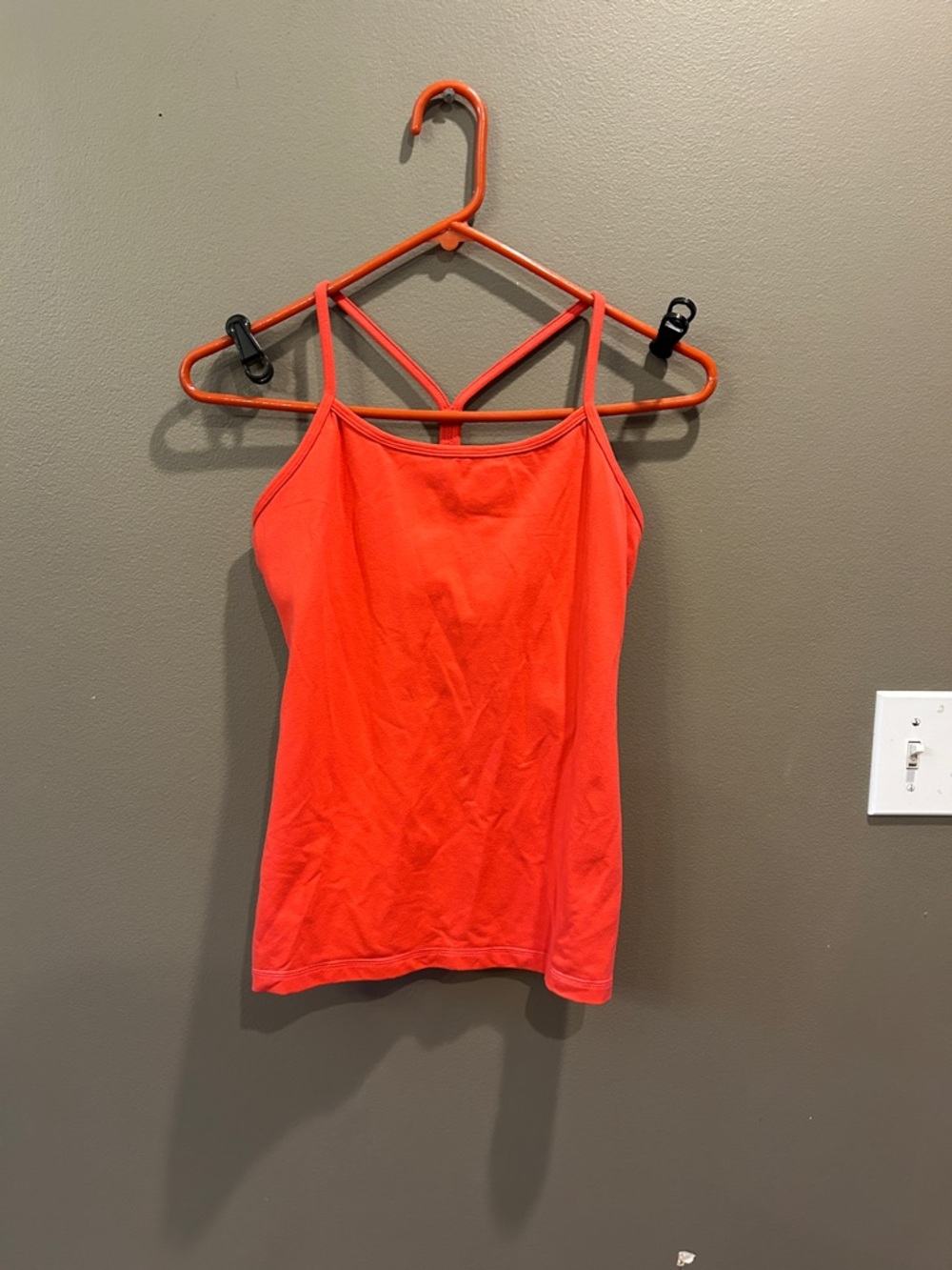 lululemon athletica Coral-Red Strappy Yoga Camisole